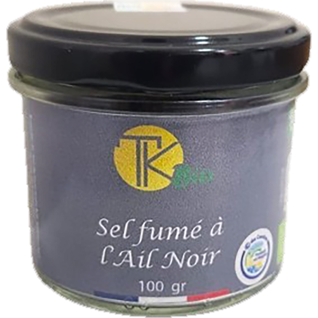 Sel fumé à l'Ail Noir Biologique Black Garlic Smoked Salt Organic